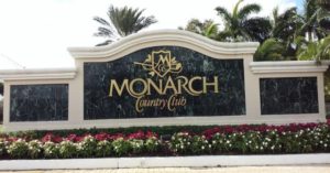 Monarch County Club Entrance Sign